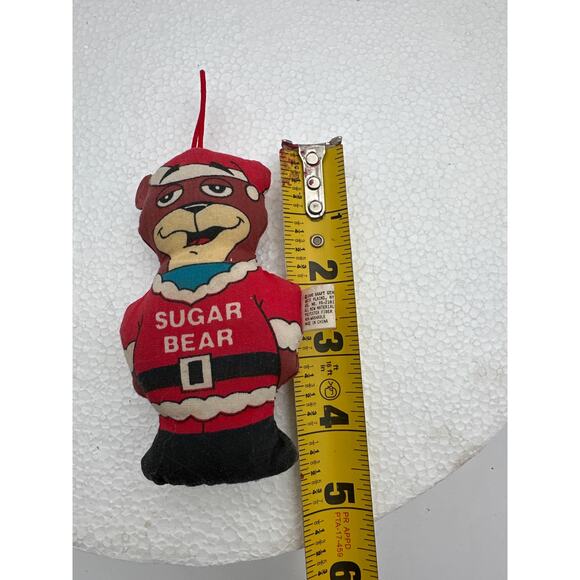 Vtg 1990 Sugar Bear vintage Christmas ornament Stuffed Y2K 90s kid Cereal - Picture 3 of 6